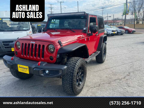 2012 Jeep Wrangler for sale at ASHLAND AUTO SALES in Columbia MO