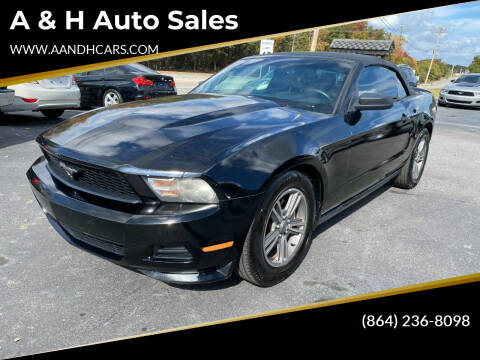 2012 Ford Mustang for sale at A & H Auto Sales in Greenville SC