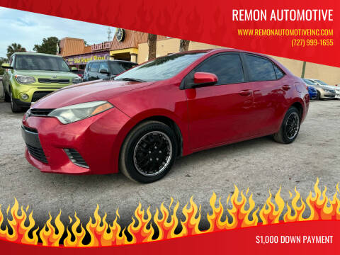 2015 Toyota Corolla for sale at Remon Automotive in Saint Petersburg FL