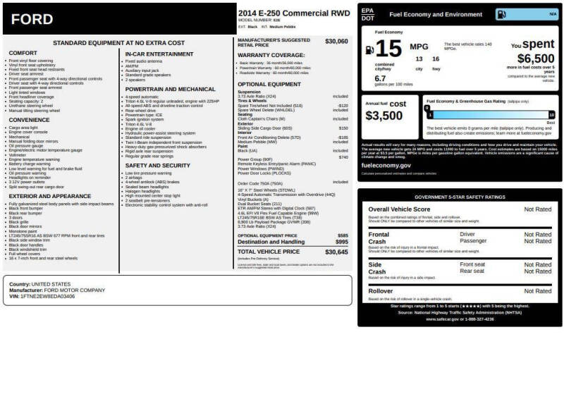 2014 Ford E-Series E-250