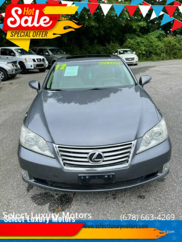 2012 Lexus ES 350 for sale at Select Luxury Motors in Cumming GA