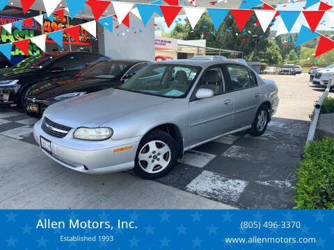 2002 Chevrolet Malibu for sale at Allen Motors, Inc. in Thousand Oaks CA