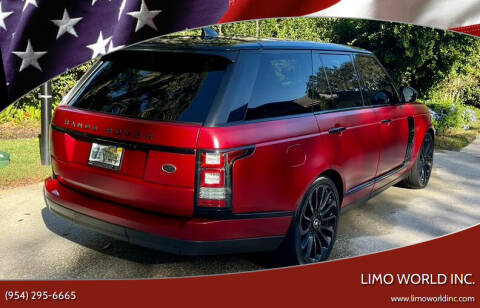 2017 Land Rover Range Rover for sale at Limo World Inc. in Seminole FL