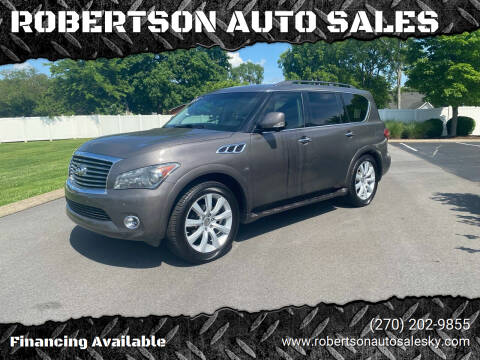 2014 Infiniti QX80 for sale at ROBERTSON AUTO SALES in Bowling Green KY