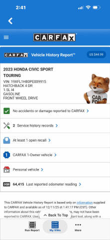 2023 Honda Civic Sport Touring