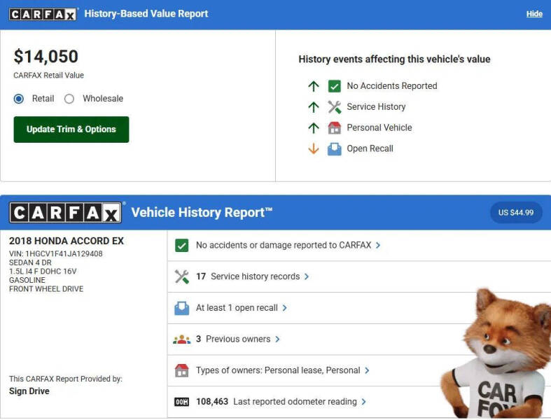 2018 Honda Accord EX