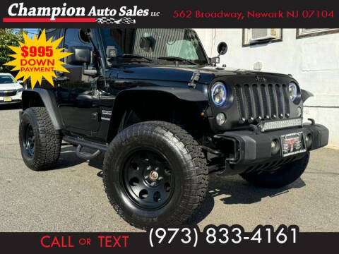 2016 Jeep Wrangler for sale at Champion Auto Sales LLC in Newark NJ