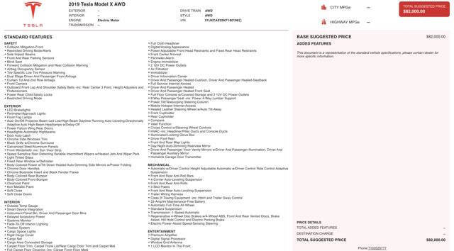 2019 Tesla Model X 75D