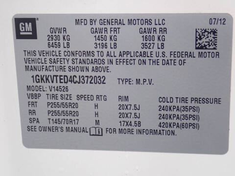 2012 GMC Acadia Denali