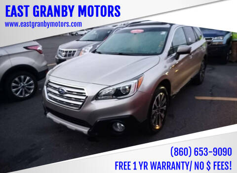 2015 Subaru Outback for sale at EAST GRANBY MOTORS in East Granby CT