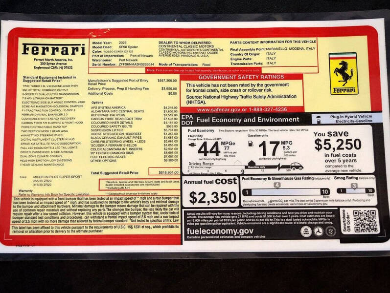 2022 Ferrari SF90 Spider