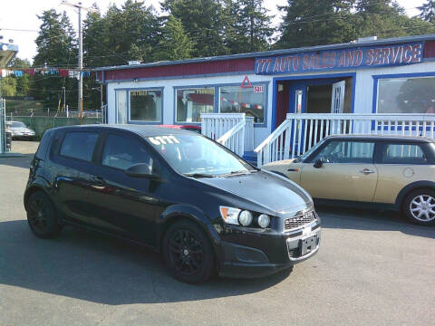 2012 Chevrolet Sonic for sale at 777 Auto Sales and Service in Tacoma WA