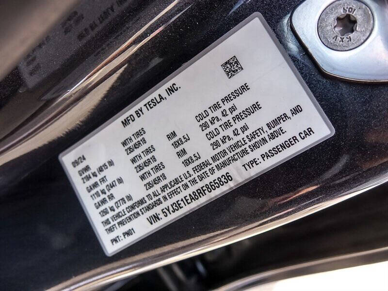 Dk. Gray 2024 Tesla Model 3 Long Range Long Range 4dr Sedan 24