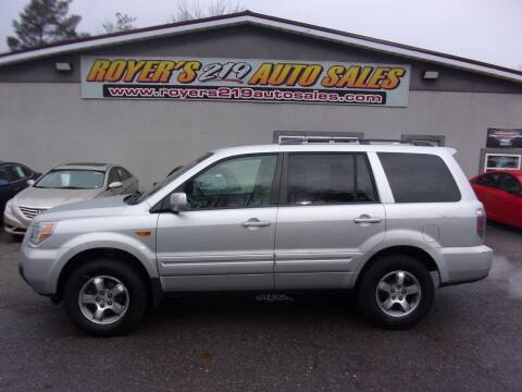 2008 Honda Pilot for sale at ROYERS 219 AUTO SALES in Dubois PA
