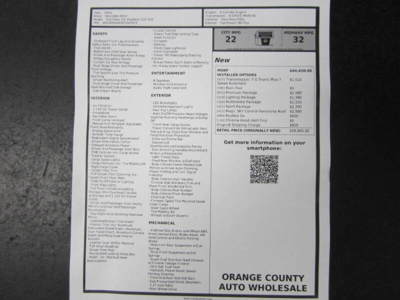 2014 Mercedes-Benz SLK SLK 250