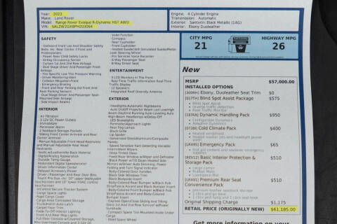 2023 Land Rover Range Rover Evoque P300 R-Dynamic HST