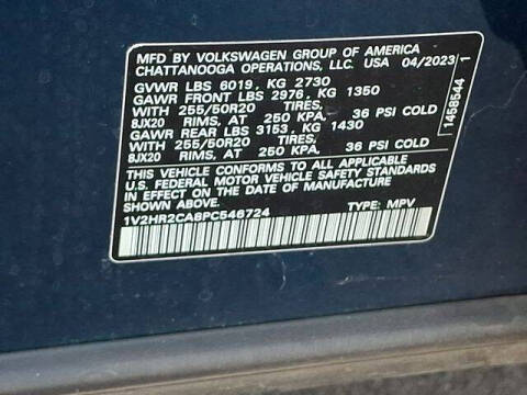 2023 Volkswagen Atlas V6 SE 4Motion