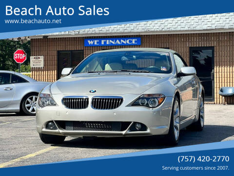 2007 BMW 6 Series for sale at Beach Auto Sales in Virginia Beach VA