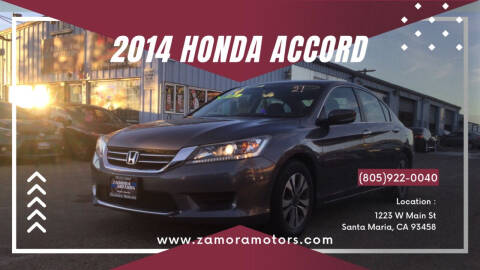 2014 Honda Accord for sale at ZAMORA MOTORS in Oxnard CA