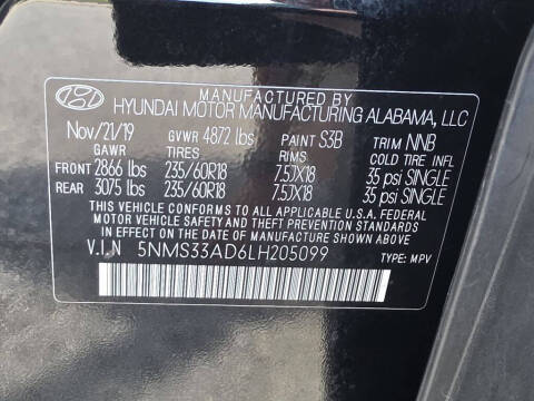 2020 Hyundai Santa Fe SEL