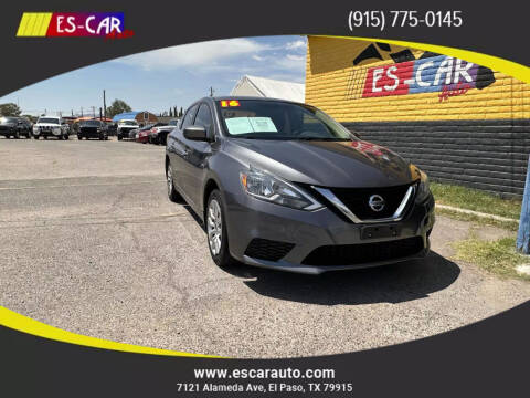 2016 Nissan Sentra for sale at Escar Auto - 9809 Montana Ave Lot in El Paso TX