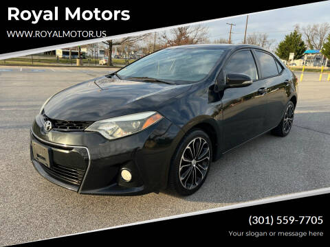 2015 Toyota Corolla for sale at Royal Motors in Hyattsville MD