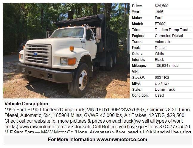 1995 Ford FT900