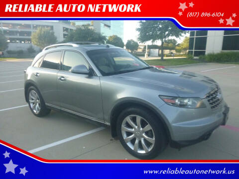 2007 Infiniti FX35 for sale at RELIABLE AUTO NETWORK in Arlington TX