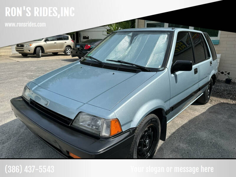 1986 Honda Civic for sale at RON'S RIDES,INC in Bunnell FL