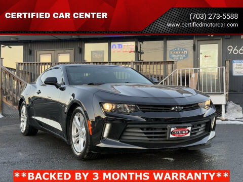 2016 Chevrolet Camaro for sale at CERTIFIED CAR CENTER in Fairfax VA