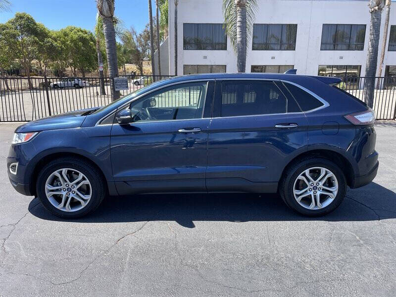 Blue 2017 Ford Edge Titanium AWD Titanium 4dr Crossover 2