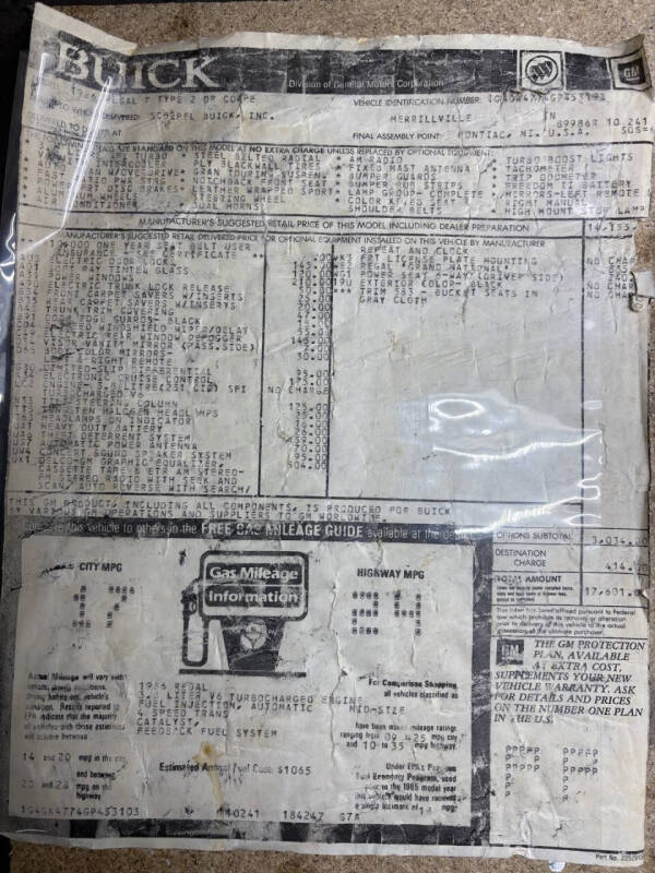 1986 Buick Regal T Type Turbo