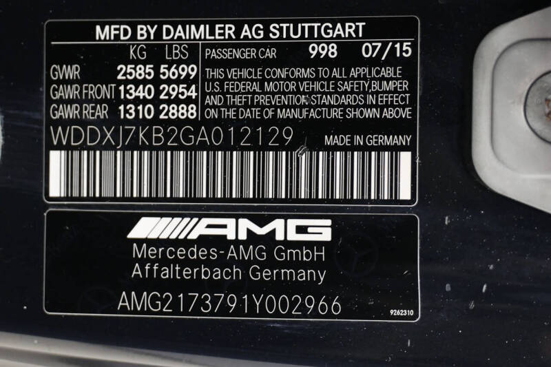 2016 Mercedes-Benz S-Class AMG S 65