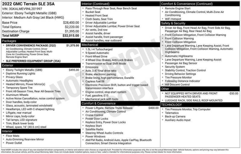 2022 GMC Terrain SLE