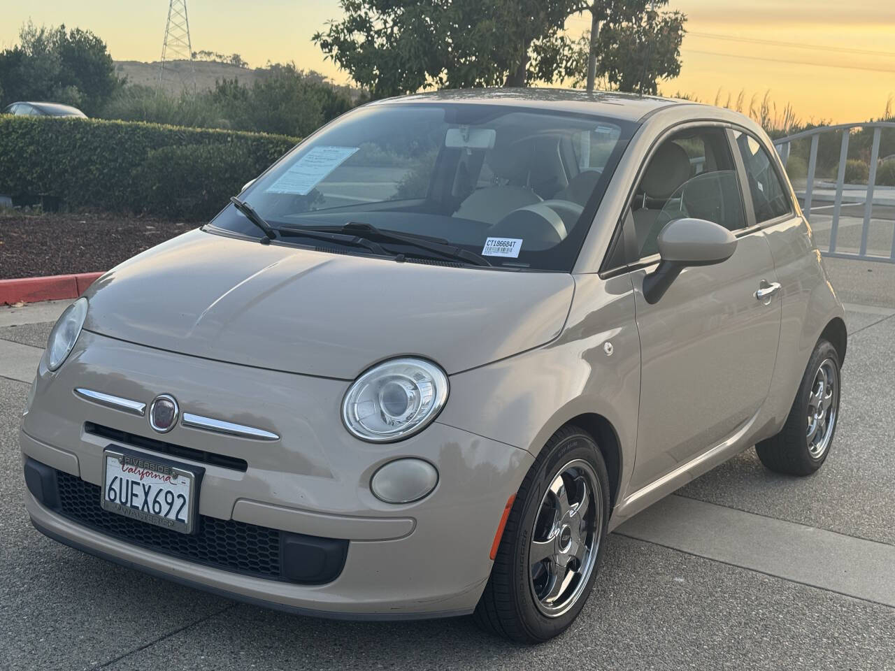 Cream 2012 FIAT 500 Pop Pop 2dr Hatchback 1