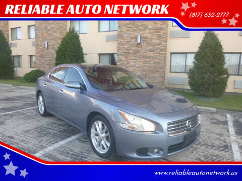 2011 Nissan Maxima for sale at RELIABLE AUTO NETWORK in Arlington TX