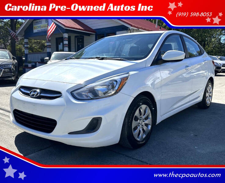 2017 Hyundai Accent for sale at Carolina Pre-Owned Autos Inc in Durham NC