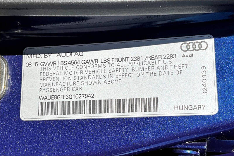 2016 Audi A3 2.0T quattro Premium Plus