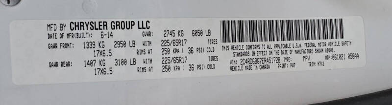 2014 Dodge Grand Caravan American Value Package