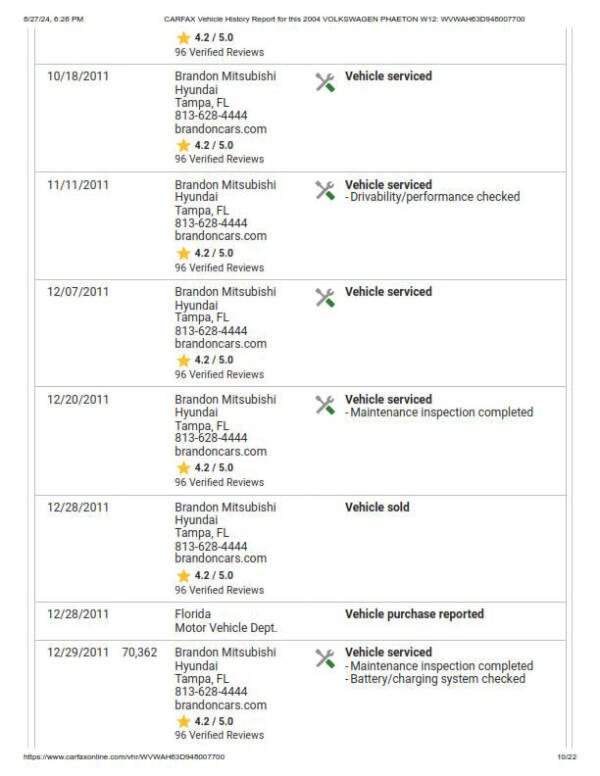 2004 Volkswagen Phaeton Premiere Edition W12