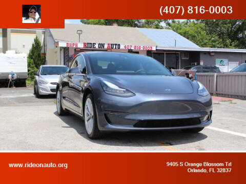 2020 Tesla Model 3 for sale at Ride On Auto in Orlando FL
