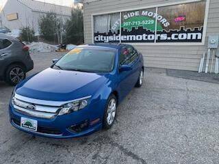 2012 Ford Fusion for sale at CITY SIDE MOTORS in Auburn ME