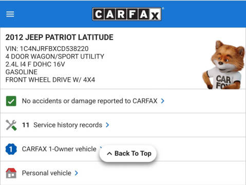 2012 Jeep Patriot Latitude