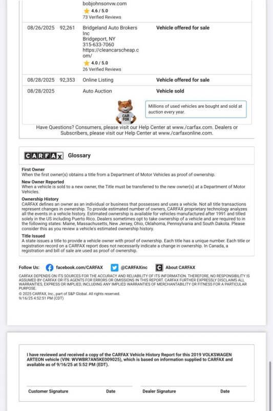 2019 Volkswagen Arteon SE 4Motion