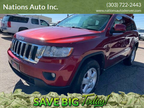 2013 Jeep Grand Cherokee for sale at Nations Auto Inc. in Denver CO