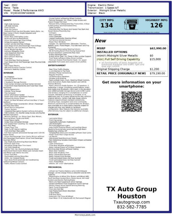 2022 Tesla Model 3 Performance