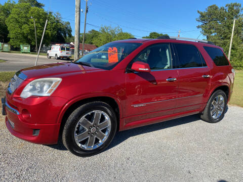 2012 GMC Acadia for sale at Baileys Truck and Auto Sales in Effingham SC