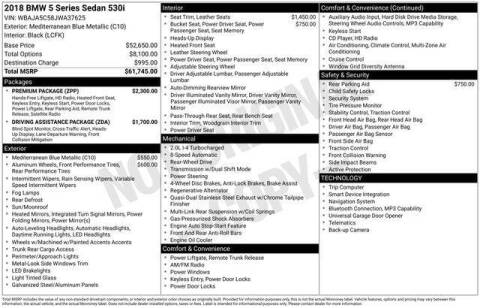2018 BMW 5 Series 530i