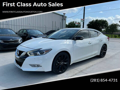 2016 Nissan Maxima for sale at First Class Auto Sales in Sugar Land TX