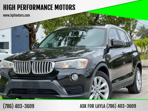 2015 BMW X3 for sale at HIGH PERFORMANCE MOTORS in Hollywood FL